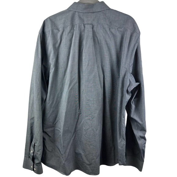 Mens Size XXL Classic Button Up Non-Iron Slim Fit Long Sleeve Collar Work Shirt - Picture 7 of 10